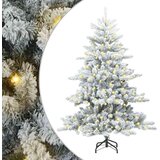 vidaXL Umjetno božićno drvce s nogom s 150 LED dioda Bijelo 150 cm PVC | shoptok.hr