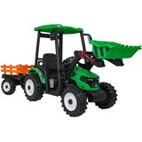 Traktor na akumulator s prikolicom MEGA D68 - zeleni | Shoptok.si