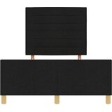  Krevetna konstrukcija s uzglavljem Crna 140 x 190 cm tkanina | shoptok.hr