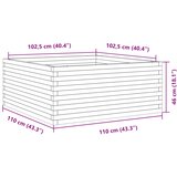  Vrtna sadilica bijela 110x110x46 cm od masivne borovine | shoptok.hr