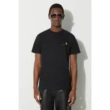 Pamučna majica S/S American Script T-Shirt za muškarce, boja: crna, s aplikacijom, I029956.89XX