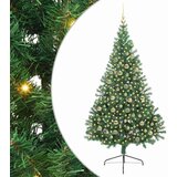vidaXL Umjetna preddekorirana božićna jelka Zelena 210 cm PVC | Shoptok.si