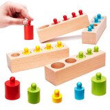 Montessori šareni drveni utezi Cijene