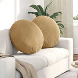  Jastučići za sjedenje 2 pcs Smeđa Ø60 x 21 cm Baršun | shoptok.hr