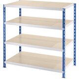 eurokraft basic Sestavljiv regal z velikimi policami iz iverke, globina 800 mm, osnovni regal, VxŠ 1508 x 1550 mm | Shoptok.si