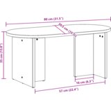 vidaXL Prirodna 80 x 39.5 x 35 cm Čvrsta borova drva | shoptok.hr