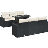 vidaXL 7-dijelni set vrtnih sofa od poliratana s jastucima crni | shoptok.hr