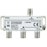 SCHWAIGER Razdjelnik (3-struko, F utičnica, 5 - 1.000 MHz, 7 dB) | shoptok.hr