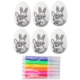  Easter Styrofoam Eggs For Painting Markers Felt-tip Pens Bunny 6pcs | shoptok.hr