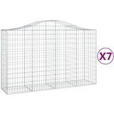 vidaXL Lučne gabionske košare 7 kom 200x50x120/140cm pocinčano željezo Cijene