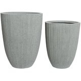 Kaemingk Plastična vaza Lennox/ set 2/1/ svetlo siva | ePonuda.com