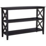 Premier Housewares Črn regal iz masivnega bora 120x81x40 cm Heritage – Cene