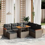 vidaXL 8-dijelni set vrtnih sofa od poliratana s jastucima sivi | shoptok.hr