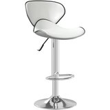 Furnova Barski stolček belo umetno usnje, (21949305) | Shoptok.si