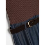 Sinsay Midi haljina od kombiniranih materijala s remenom | shoptok.hr