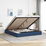 Maison Chic Otomanski Posteljni okvir - Dvoposteljna postelja - Zakonska postelja brez vzmetnice modro 160x200 cm blago-J493, (21775590) | Shoptok.si