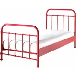 Vipack Crveni metalni dječji krevet New York, 90 x 200 cm