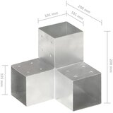 Spojnik za stupove u Y-obliku od pocinčanog metala 101 x 101 mm | shoptok.hr