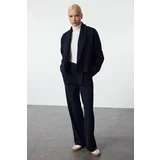 Trendyol Navy Blue Regular Wool Coat