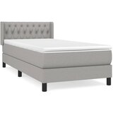 Maison Chic Box spring postelja - Vzmetna postelja z vzmetnico svetlo siva 90x200 cm blago SL13630, (21904299) Cene