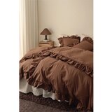 Ellos Home Smeđa posteljina za krevet za jednu osobu od organskog pamuka 150x200 cm Juliette – | shoptok.hr