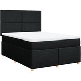 Krevet s oprugama i madracem crni 160x200 cm od tkanine | shoptok.hr