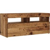 vidaXL TV ormarić LED boja staro drvo 90x35x40 cm konstruirano drvo | shoptok.hr