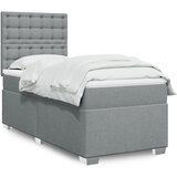 The Living Store Box spring postelja z vzmetnico svetlo siva 80x200 cm blago - Box Spring Postelja, (21496686) Cene