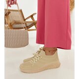 Gemre Beige fabric sneakers Ornella | Shoptok.si