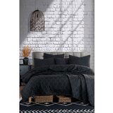 Alpina Solid - Black Black King Quilted Bedspread Set (FR) | ePonuda.com