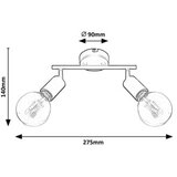 Rabalux lamar, metal spot , E27 2xMAX 40W, mat crna | Eponuda.com