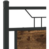  Posteljno vzglavje dimljeni hrast 120 cm inž. les in jeklo, (21829154) | Shoptok.si