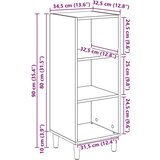 vidaXL Kreveta Staro drvo 32,5 x 34,5 x 90 cm Konstruirano drvo | shoptok.hr