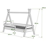  dječji krevet Tipi Plus - bijeli - 180*80 cm | shoptok.hr