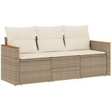  3-dijelni set vrtnih sofa od poliratana s jastucima bež | shoptok.hr