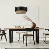  Luster na kablu BORHO 1xE27/60W/230V prečnika 40 cm crna/juta | Eponuda.com