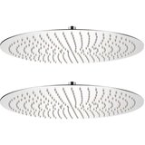 vidaXL Glava za tuš od nehrđajućeg čelika 2 kom Ø 50 cm | shoptok.hr