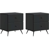  Noćni ormar 2 kom. Crna 43 x 34,5 x 47,5 cm Konstruirano drvo | shoptok.hr