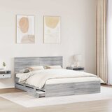  Krevetna konstrukcija Siva Sonoma 160 x 200 cm Inženjersko Drvo | shoptok.hr