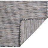 Vanjski tepih ravnog tkanja 200 x 280 cm smeđe-plava | shoptok.hr
