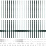  Stup za ogradu 22 pcs Zelena 140 cm Čelik | shoptok.hr