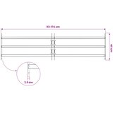  Sigurnosna rešetka za prozore s 3 poprečna okvira 3 kom. Srebrna 930-1740 mm | Shoptok.si