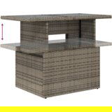  Set od 6 dijelova vrtne sofe s jastučićima siva poli ratan | shoptok.hr