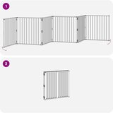  Pasja vrata 6 pcs Črna 80 x 80 cm Cinkana jeklena, (5000232757) | Shoptok.si