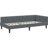  Kutni okvir kreveta Tamno siva 80 cm x 200 cm Baršun | shoptok.hr