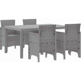  Vrtni set za objed 5 kom. Svijetlo siva Polt ratan | shoptok.hr