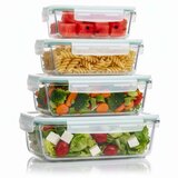 springos set staklenih posuda za hranu s poklopcem, 4 kom, 3,4 l | shoptok.hr