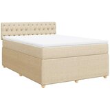  Krevet s oprugama i madracem krem 160x200 cm od tkanine | shoptok.hr