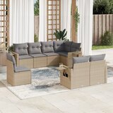  8-dijelni set vrtnih sofa od poliratana s jastucima bež | shoptok.hr