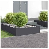 vidaXL Ograda oko Travnjaka 4 kom. 100 x 100 x 35 cm Čelik Antracit - Antracit 100 x 100 x 35 cm 4 | shoptok.hr